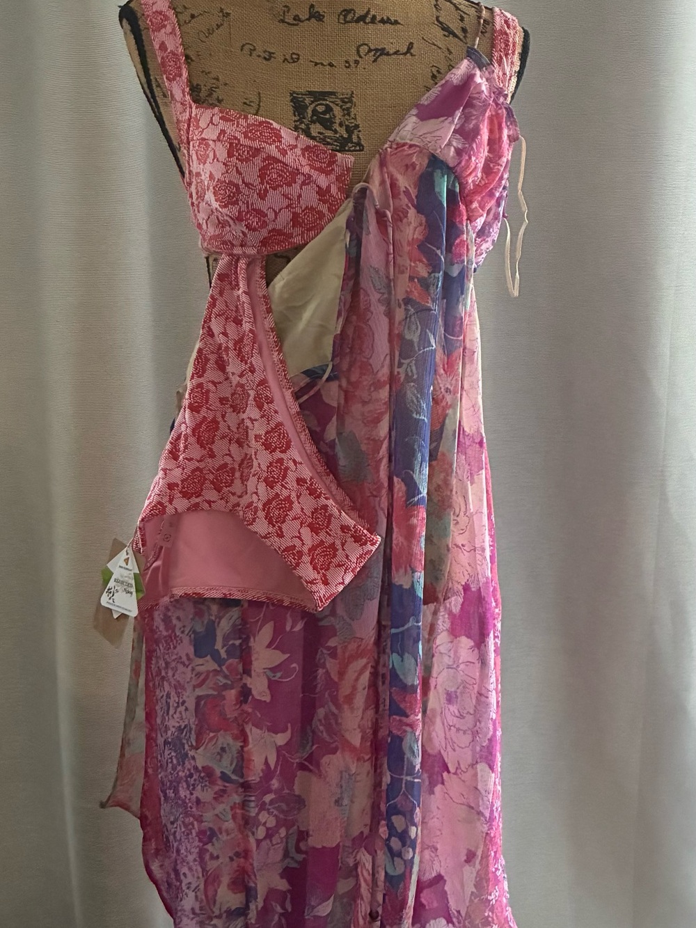 Floral Scoop Underwire Bikini Top Size S and High-Cut Bottoms Sise M - Picture 10 of 12